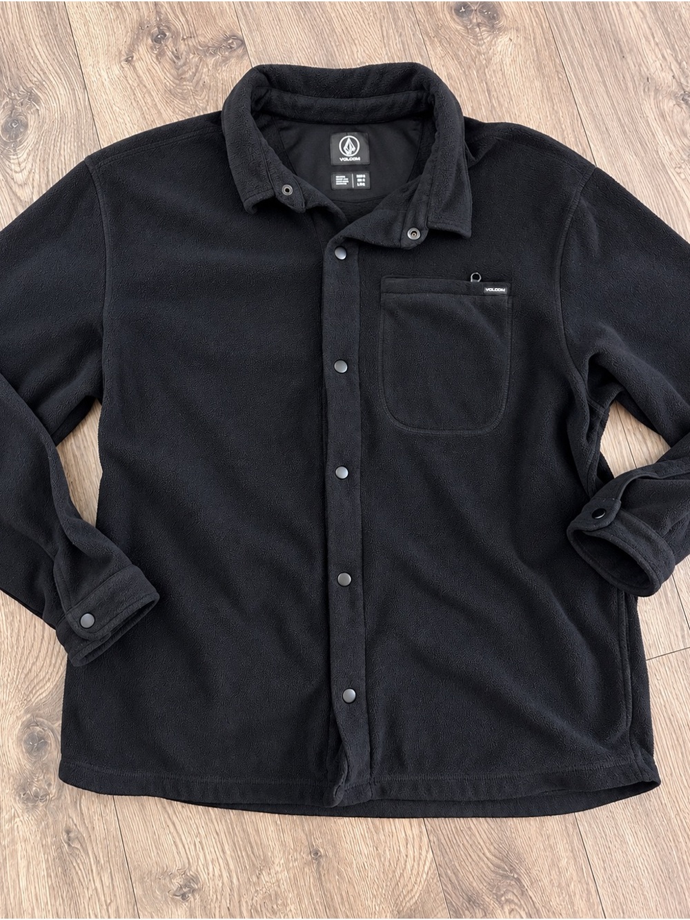 Volcom Men’s Black Fleece Shirt Jacket